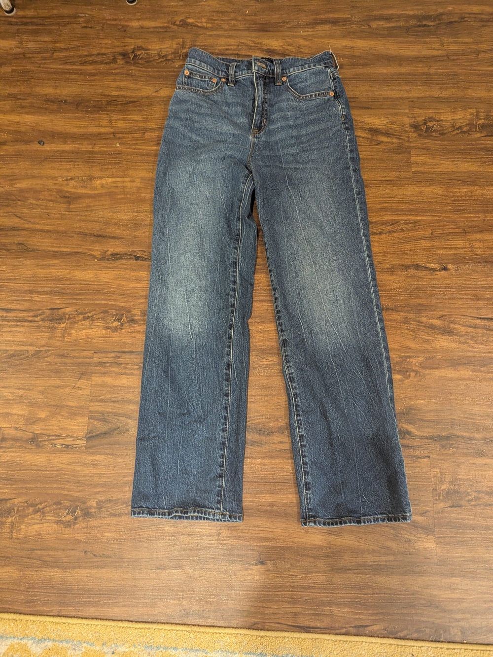 J. Crew Wide-Leg Jeans in Medium Blue Wash